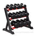 Steel Triangle Vertical 3 Tier Hex Dumbbell Rack